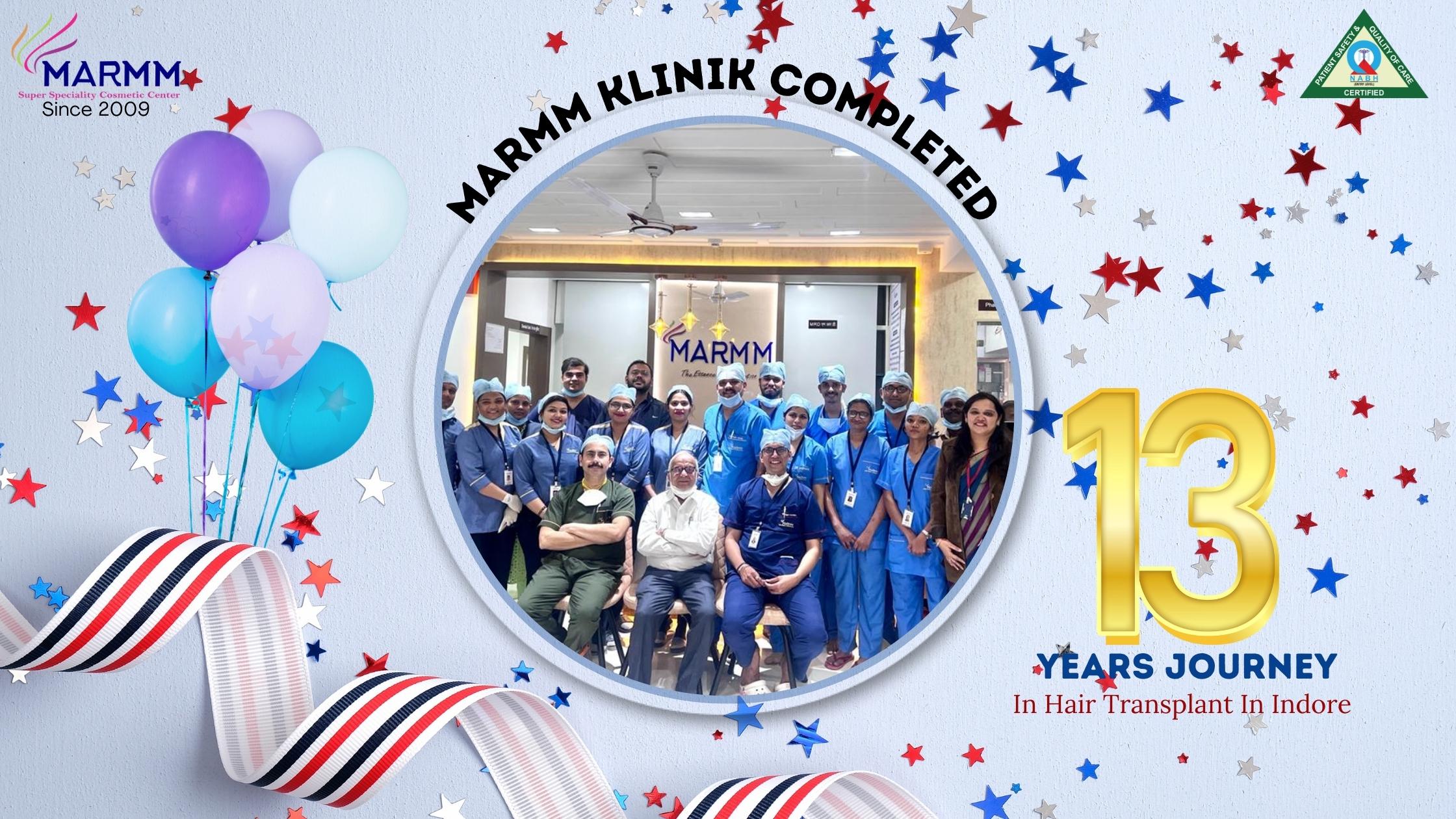 Marmm Klinik Completed 13 Years Journey In Hair Transplant In Indore